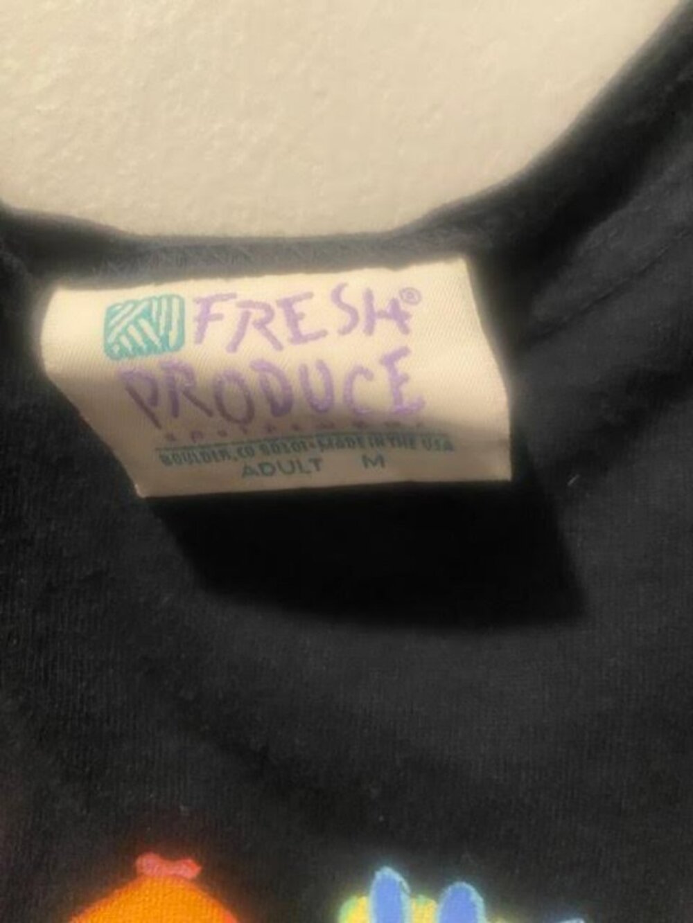 Fresh Produce Navy Blue Fish Graphic Tank Dress Size M Made in USA Casual Cotton - Picture 4 of 7
